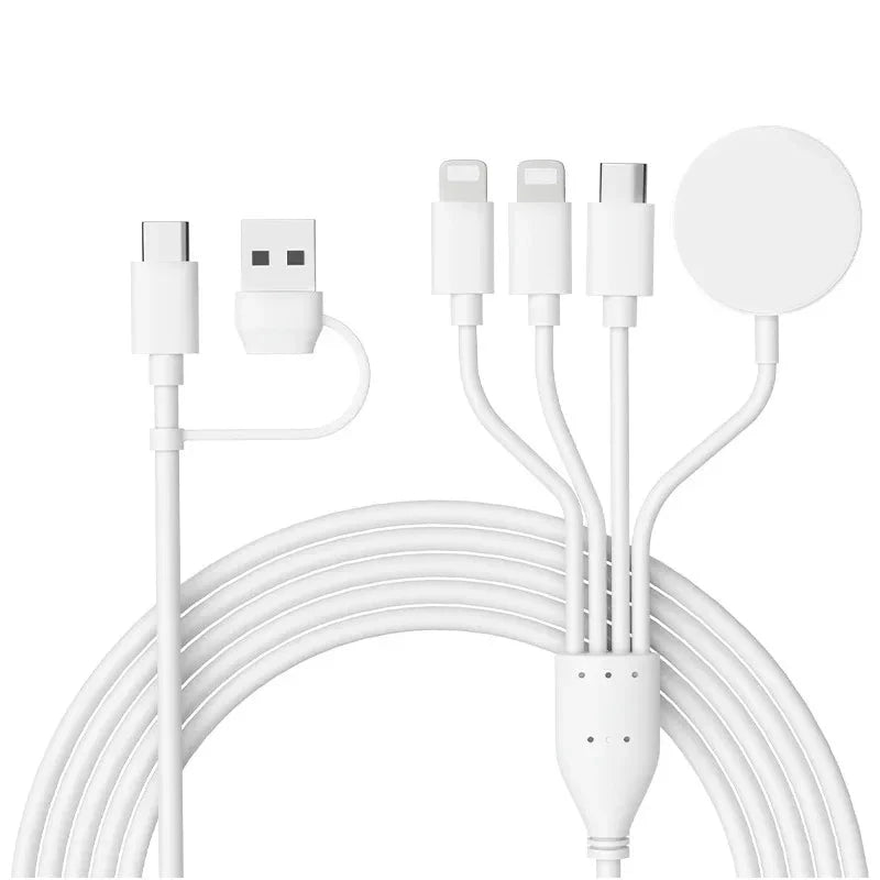 4-in-1 Multi Charging Cable for Apple Watch Charger USB-C – Compatible with iPhone 15, 14, 13, and iWatch Series - Wearable Upgrades