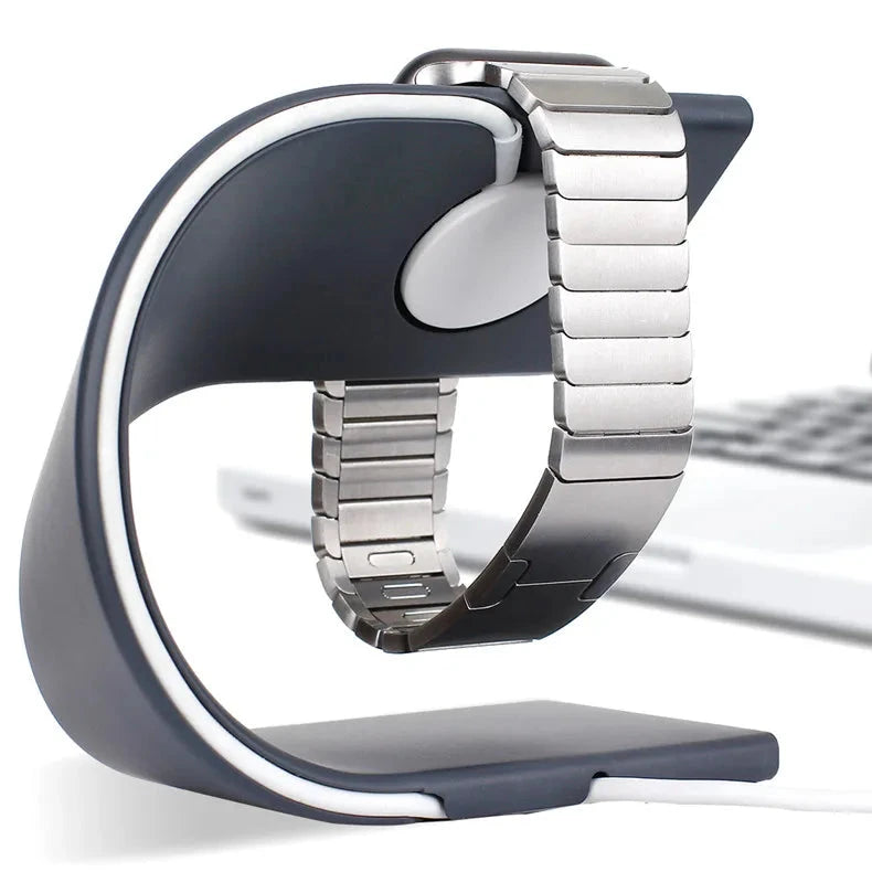 Aluminum Alloy Stand for Apple Watch Charger – Magnetic Wireless Charging Dock Station, Compatible with Apple Watch Series 6, 5, 4, 3, SE - Wearable Upgrades