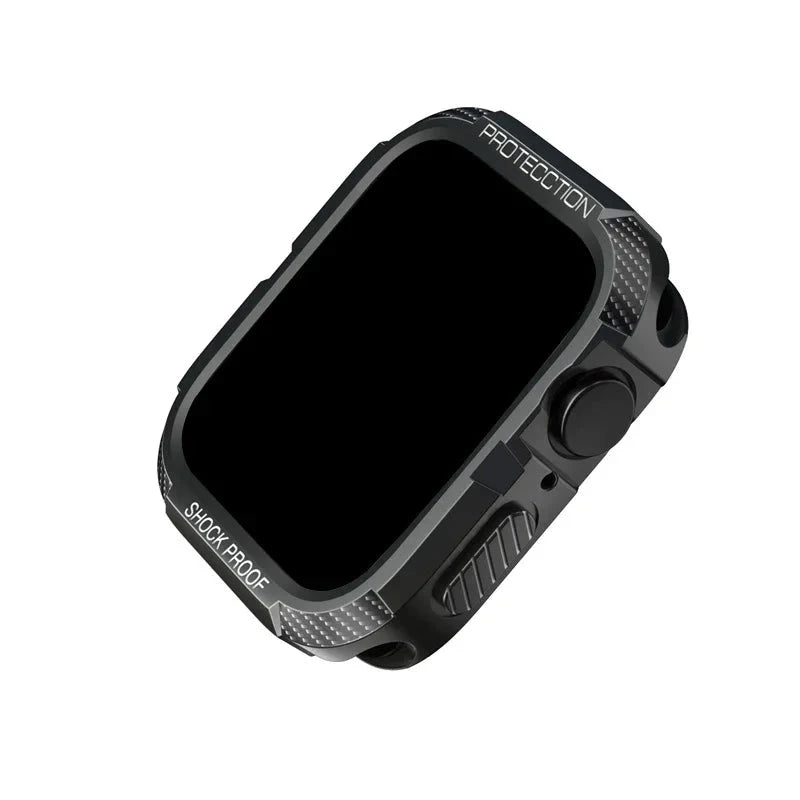 Rugged Cover for Apple Watch Case with TPU Screen Protector – Compatible with 38mm, 40mm, 41mm, 42mm, 44mm, and 45mm (Series 2, 3, 4, 5, 6, 7, 8, 9, SE) - Wearable Upgrades