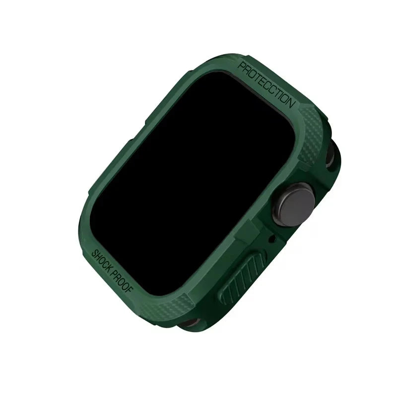 Rugged Cover for Apple Watch Case with TPU Screen Protector – Compatible with 38mm, 40mm, 41mm, 42mm, 44mm, and 45mm (Series 2, 3, 4, 5, 6, 7, 8, 9, SE) - Wearable Upgrades