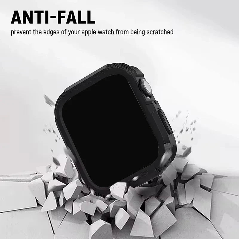 Rugged Cover for Apple Watch Case with TPU Screen Protector – Compatible with 38mm, 40mm, 41mm, 42mm, 44mm, and 45mm (Series 2, 3, 4, 5, 6, 7, 8, 9, SE) - Wearable Upgrades