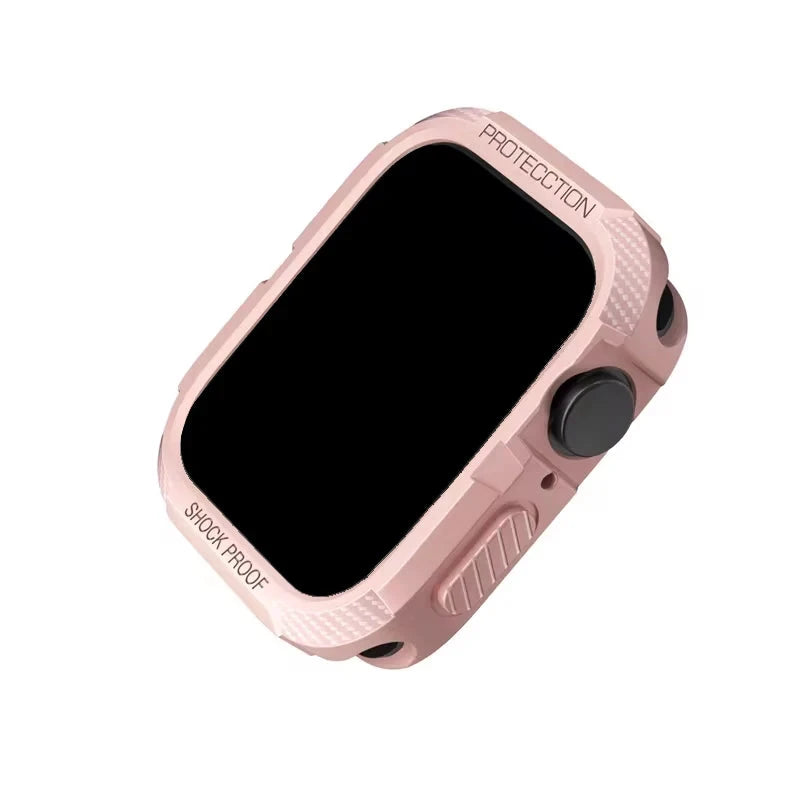 Rugged Cover for Apple Watch Case with TPU Screen Protector – Compatible with 38mm, 40mm, 41mm, 42mm, 44mm, and 45mm (Series 2, 3, 4, 5, 6, 7, 8, 9, SE) - Wearable Upgrades