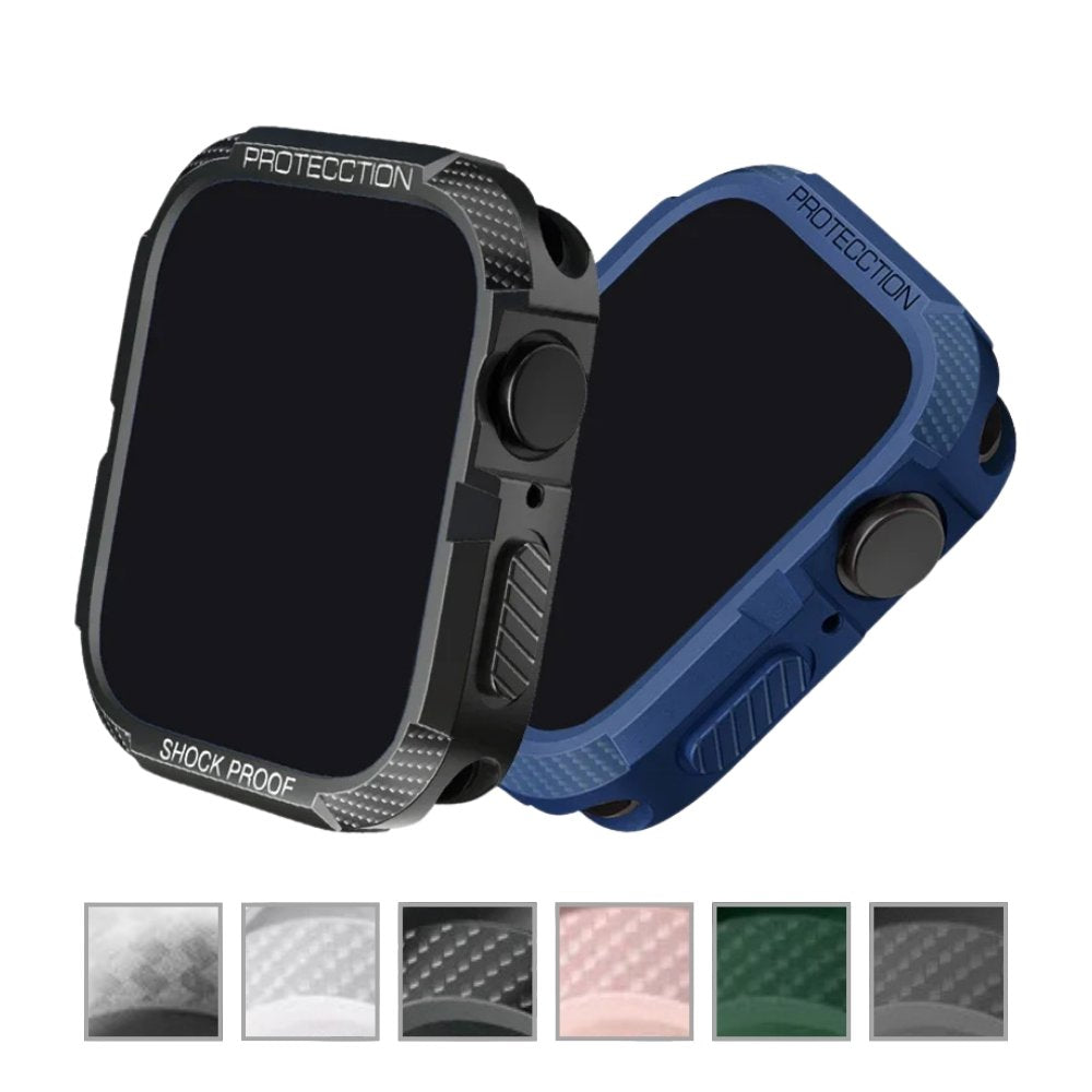 Rugged Cover with TPU Screen Protector Compatible with Apple Watch (Series 2–9, SE; 38 / 40 / 41 / 42 / 44 / 45 mm) - Wearable Upgrades