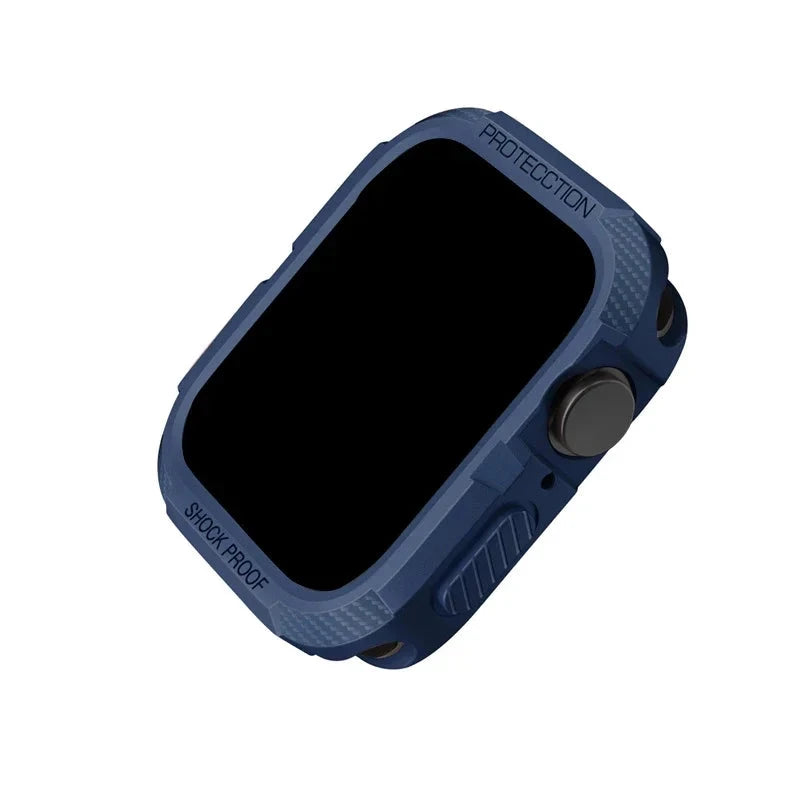Rugged Cover for Apple Watch Case with TPU Screen Protector – Compatible with 38mm, 40mm, 41mm, 42mm, 44mm, and 45mm (Series 2, 3, 4, 5, 6, 7, 8, 9, SE) - Wearable Upgrades
