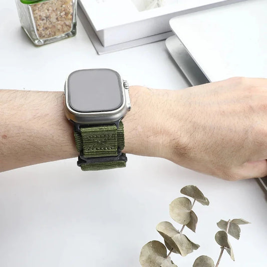 Trail Sport Nylon Loop Strap for Apple Watch Band – Compatible with 49mm, 45mm, 44mm, 42mm, 41mm, and 40mm (Series 9, 8, 7, 6, SE, Ultra 1 & 2) - Wearable Upgrades