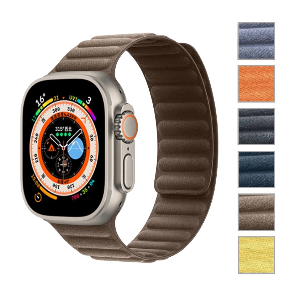 FineWoven Magnetic Loop Strap Compatible with Apple Watch (Series 3–9, SE, Ultra 2; 38 / 40 / 41 / 42 / 44 / 45 / 49 mm) - Wearable Upgrades