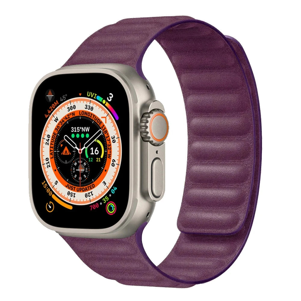 FineWoven Strap for Apple Watch, Magnetic Loop Band – Compatible with 38mm, 40mm, 41mm, 42mm, 44mm, 45mm, 49mm (Series 3, 4, 5, 6, 7, 8, 9, Ultra 2, SE) - Wearable Upgrades