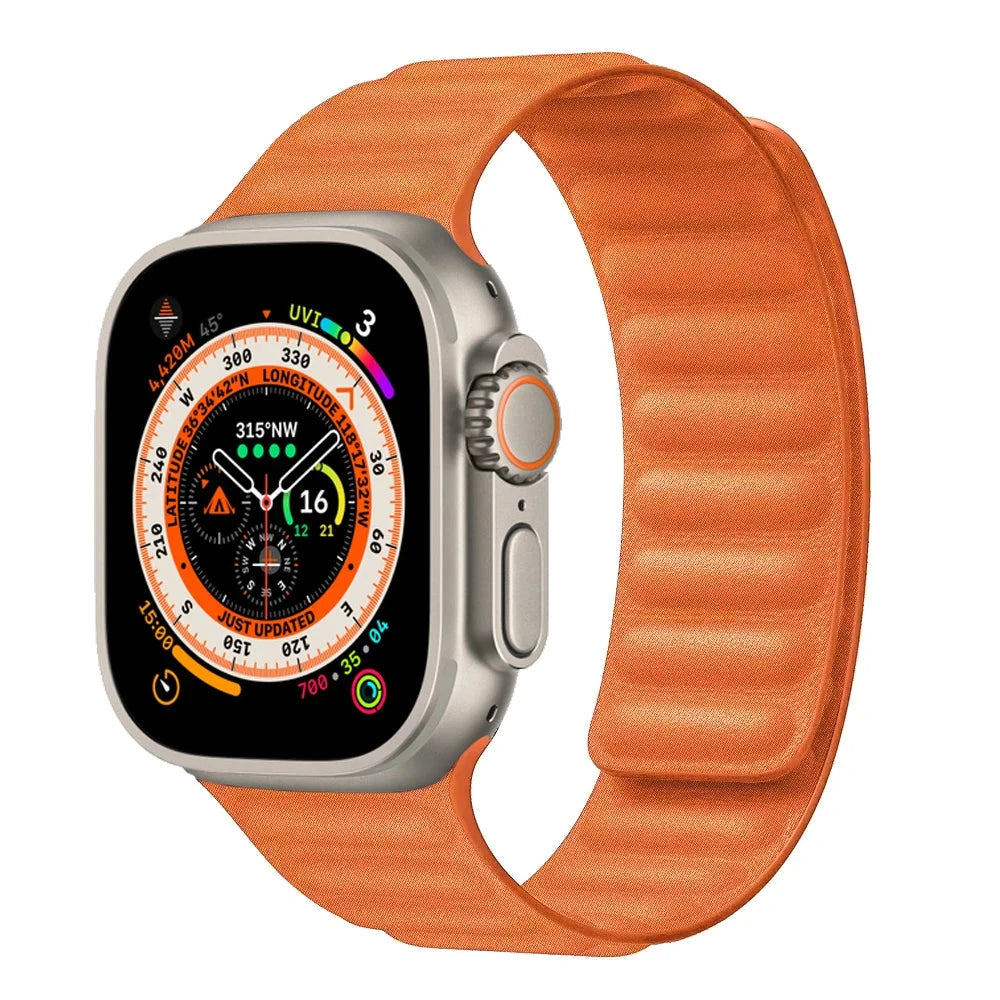 FineWoven Strap for Apple Watch, Magnetic Loop Band – Compatible with 38mm, 40mm, 41mm, 42mm, 44mm, 45mm, 49mm (Series 3, 4, 5, 6, 7, 8, 9, Ultra 2, SE) - Wearable Upgrades