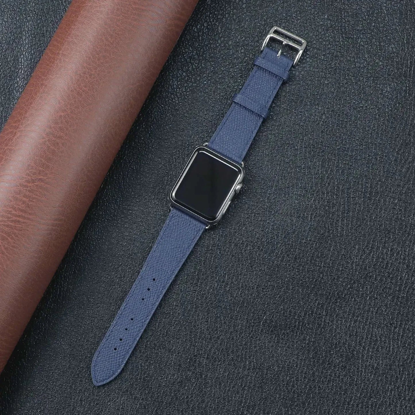 Genuine Leather Apple Watch Band, Single Tour Design – Compatible with Apple Watch Series 3, 6, 7, 8, SE, Ultra (38mm, 40mm, 41mm, 42mm, 44mm, 45mm, 49mm) - Wearable Upgrades