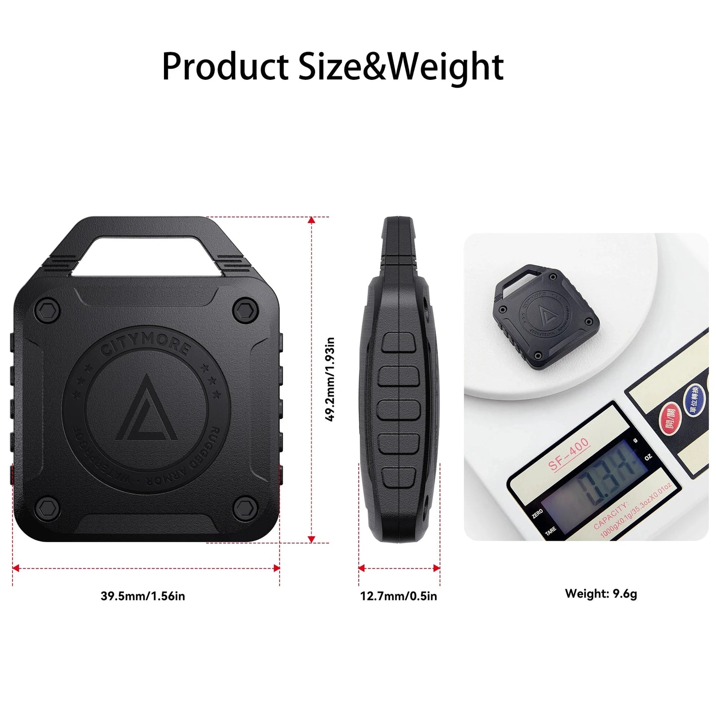 IPX8 Waterproof AirTag Keychain Holder – Ultra-Compact Case for Apple AirTag, Compatible with Dog Collars, Backpacks, Keys, and Luggage - Wearable Upgrades