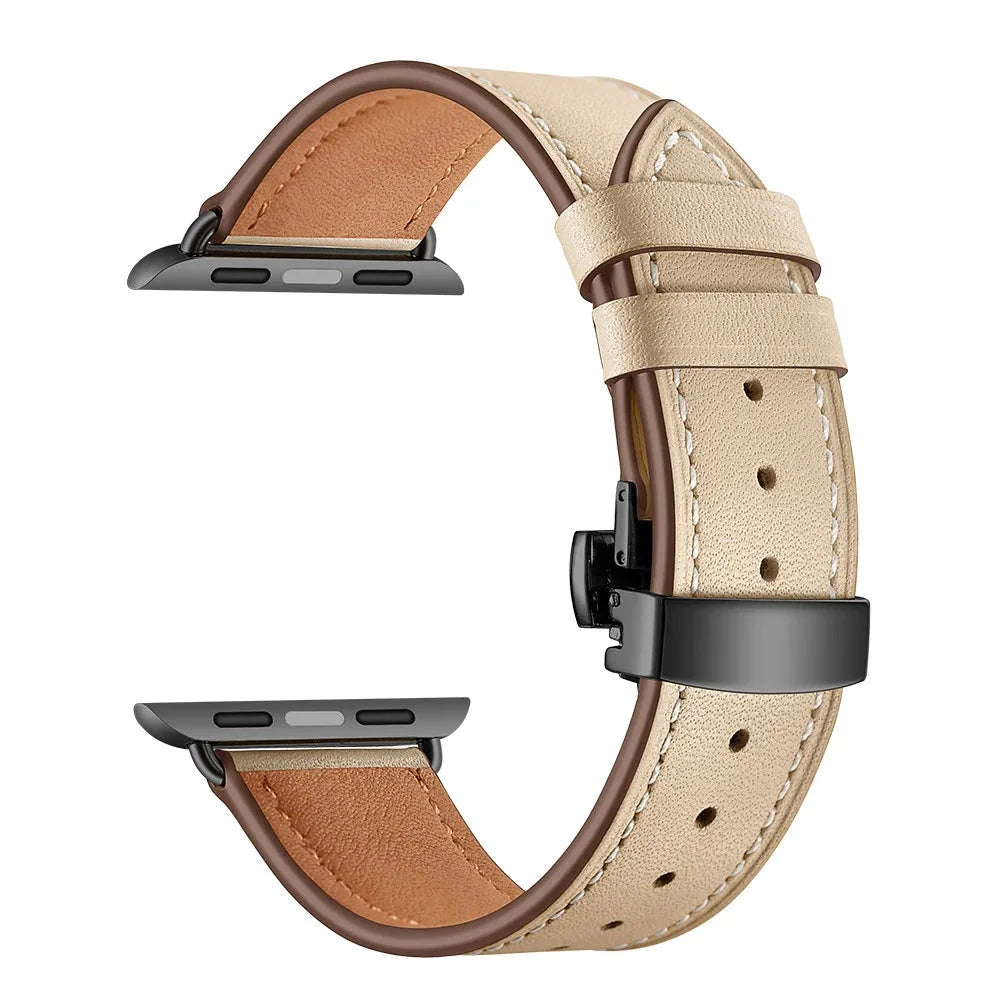Leather Strap for Apple Watch Band – Stylish & Durable Replacement Band, Compatible with 38mm, 40mm, 41mm, 42mm, 44mm, 45mm, 49mm (Series 1, 2, 3, 4, 5, 6, 7, 8, 9, SE, Ultra 2) - Wearable Upgrades