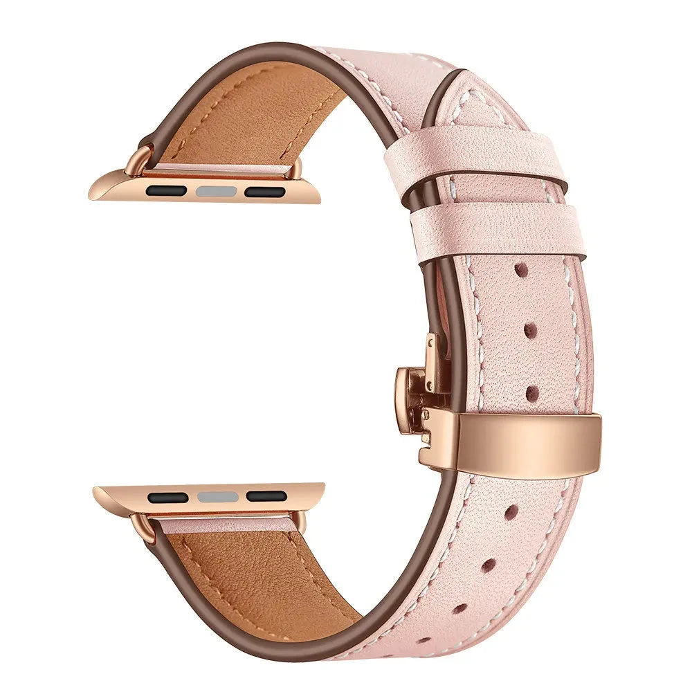 Leather Strap for Apple Watch Band – Stylish & Durable Replacement Band, Compatible with 38mm, 40mm, 41mm, 42mm, 44mm, 45mm, 49mm (Series 1, 2, 3, 4, 5, 6, 7, 8, 9, SE, Ultra 2) - Wearable Upgrades
