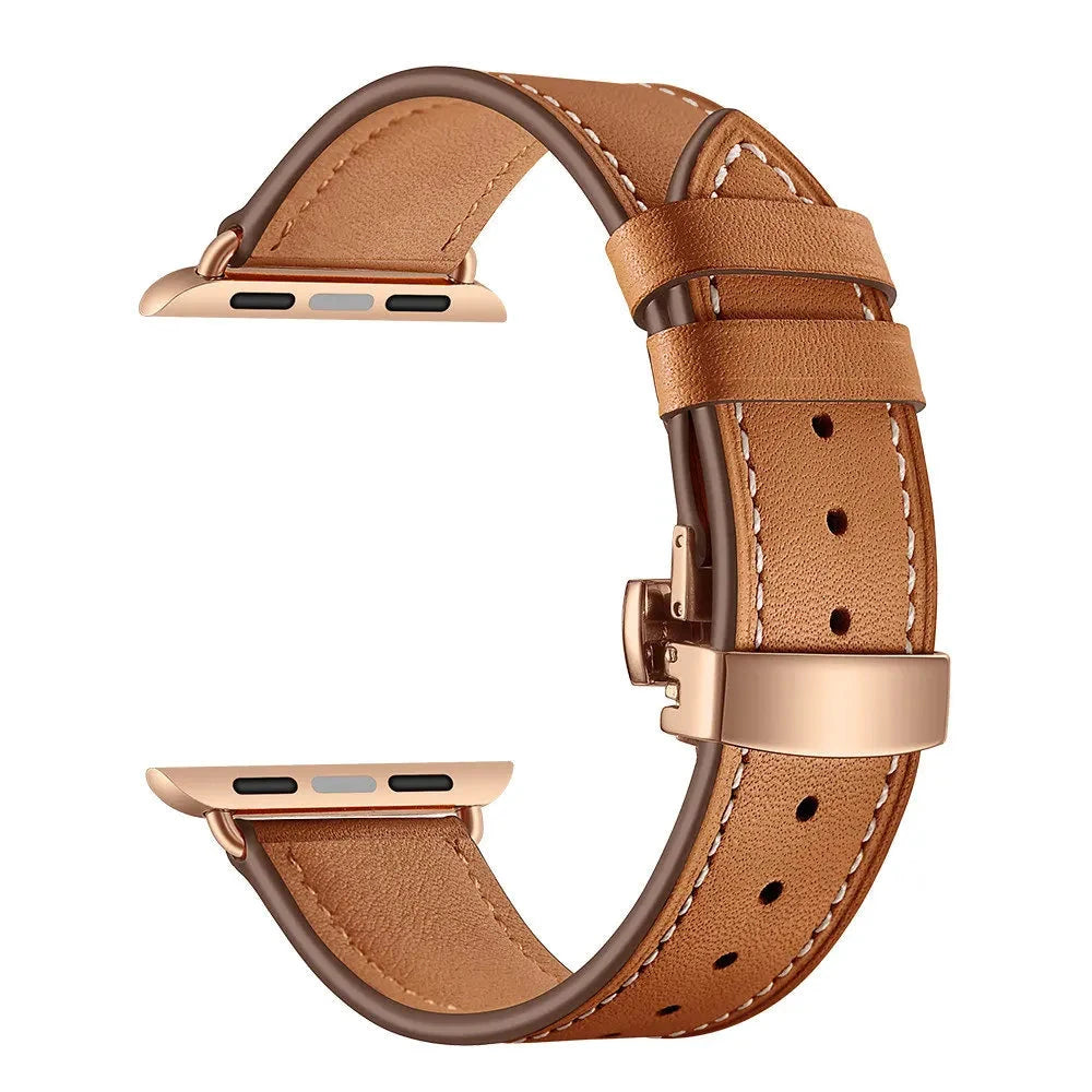 Leather Strap for Apple Watch Band – Stylish & Durable Replacement Band, Compatible with 38mm, 40mm, 41mm, 42mm, 44mm, 45mm, 49mm (Series 1, 2, 3, 4, 5, 6, 7, 8, 9, SE, Ultra 2) - Wearable Upgrades