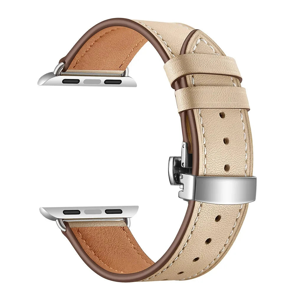 Leather Strap for Apple Watch Band – Stylish & Durable Replacement Band, Compatible with 38mm, 40mm, 41mm, 42mm, 44mm, 45mm, 49mm (Series 1, 2, 3, 4, 5, 6, 7, 8, 9, SE, Ultra 2) - Wearable Upgrades