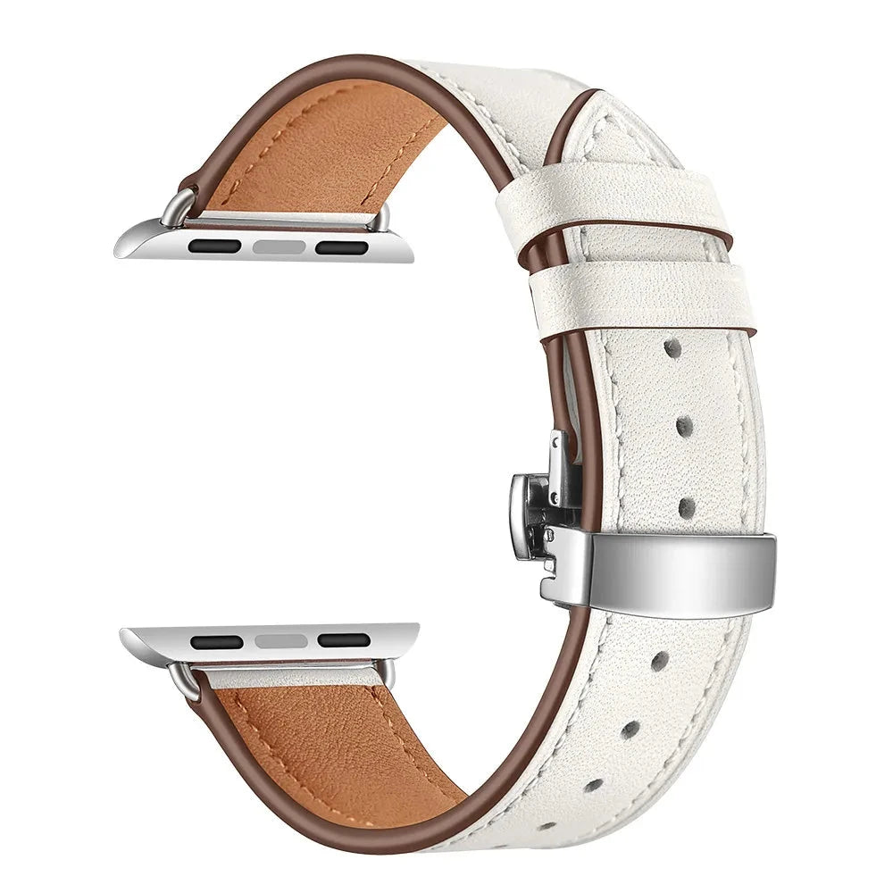 Leather Strap for Apple Watch Band – Stylish & Durable Replacement Band, Compatible with 38mm, 40mm, 41mm, 42mm, 44mm, 45mm, 49mm (Series 1, 2, 3, 4, 5, 6, 7, 8, 9, SE, Ultra 2) - Wearable Upgrades