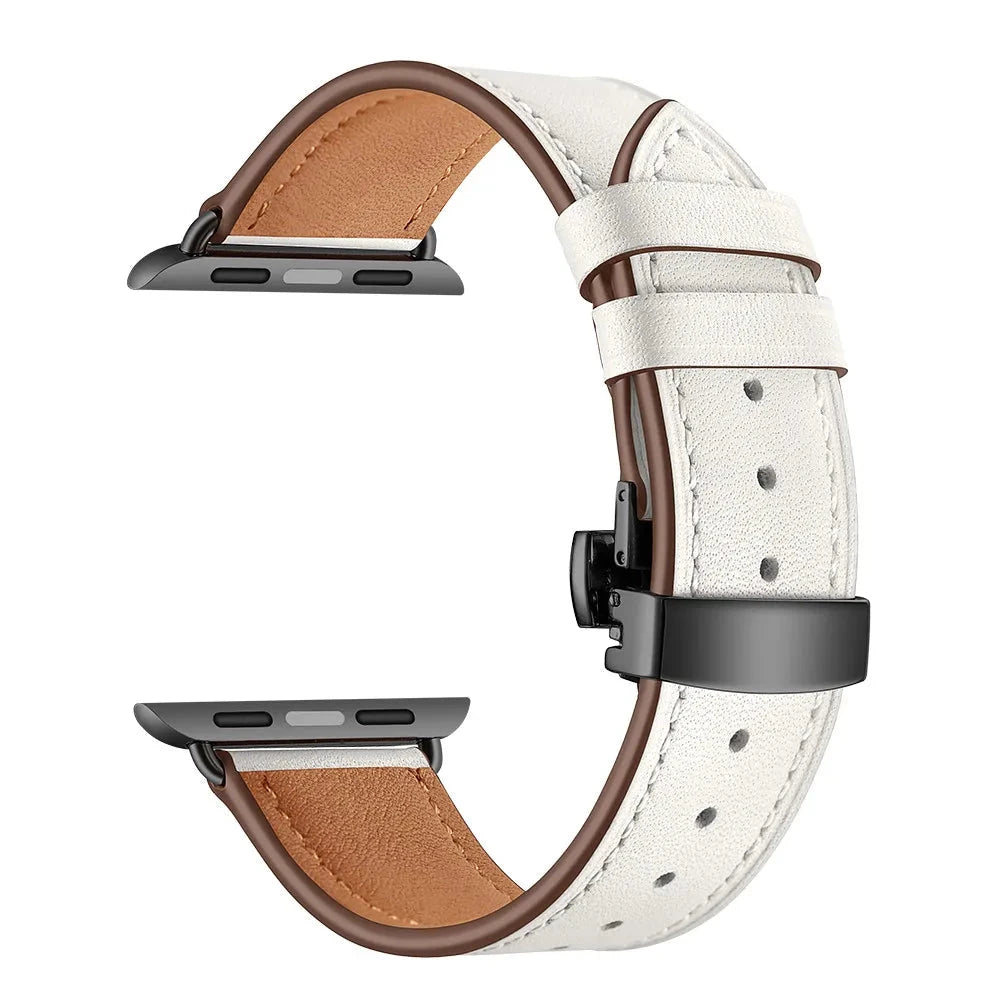 Leather Strap for Apple Watch Band – Stylish & Durable Replacement Band, Compatible with 38mm, 40mm, 41mm, 42mm, 44mm, 45mm, 49mm (Series 1, 2, 3, 4, 5, 6, 7, 8, 9, SE, Ultra 2) - Wearable Upgrades