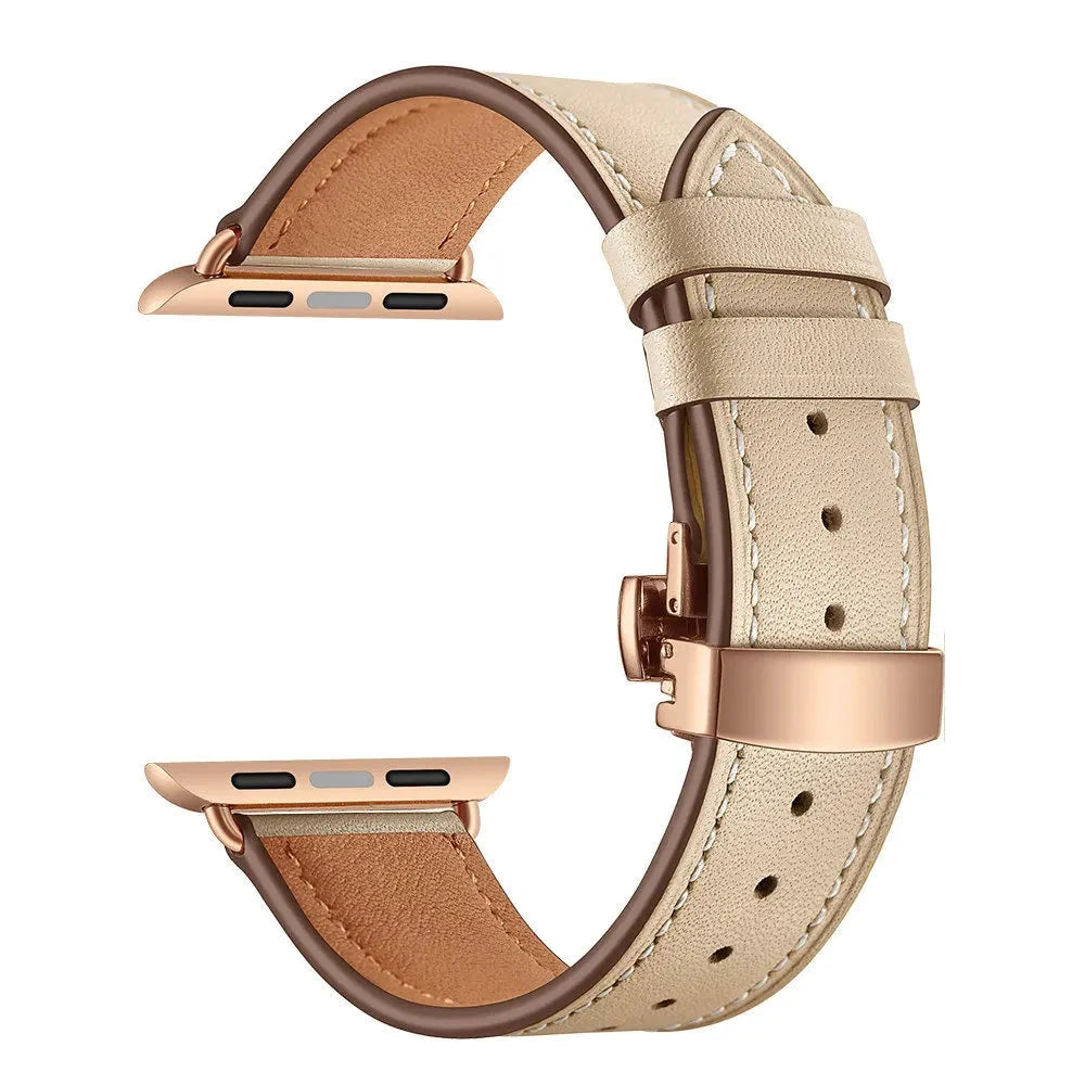 Leather Strap for Apple Watch Band – Stylish & Durable Replacement Band, Compatible with 38mm, 40mm, 41mm, 42mm, 44mm, 45mm, 49mm (Series 1, 2, 3, 4, 5, 6, 7, 8, 9, SE, Ultra 2) - Wearable Upgrades