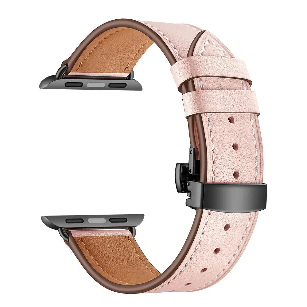 Leather Strap for Apple Watch Band – Stylish & Durable Replacement Band, Compatible with 38mm, 40mm, 41mm, 42mm, 44mm, 45mm, 49mm (Series 1, 2, 3, 4, 5, 6, 7, 8, 9, SE, Ultra 2) - Wearable Upgrades