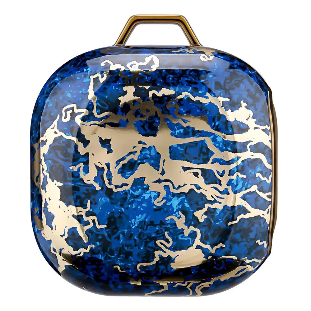 Luxury Cute Marble Case for Samsung Galaxy Buds Live/Pro/2 – Earphone Accessories Protector with Keychain, Compatible with Galaxy Buds 2/Live - Wearable Upgrades