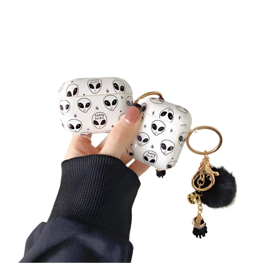 Luxury Kawaii Alien Case for AirPods Pro 2nd & AirPods 3, 2, 1 – Cute Protector with Hairball for Pink Leopard AirPods Pro 2nd Generation - Wearable Upgrades