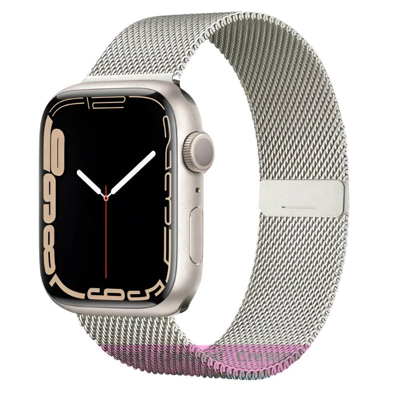 Magnetic Stainless Steel Apple Watch Band – Adjustable Design, Compatible with 38mm, 40mm, 41mm, 42mm, 44mm, 45mm, 46mm, and 49mm Apple Watch (Series 3, 4, 5, 6, 7, 8, 9, 10, SE, Ultra 2) - Wearable Upgrades