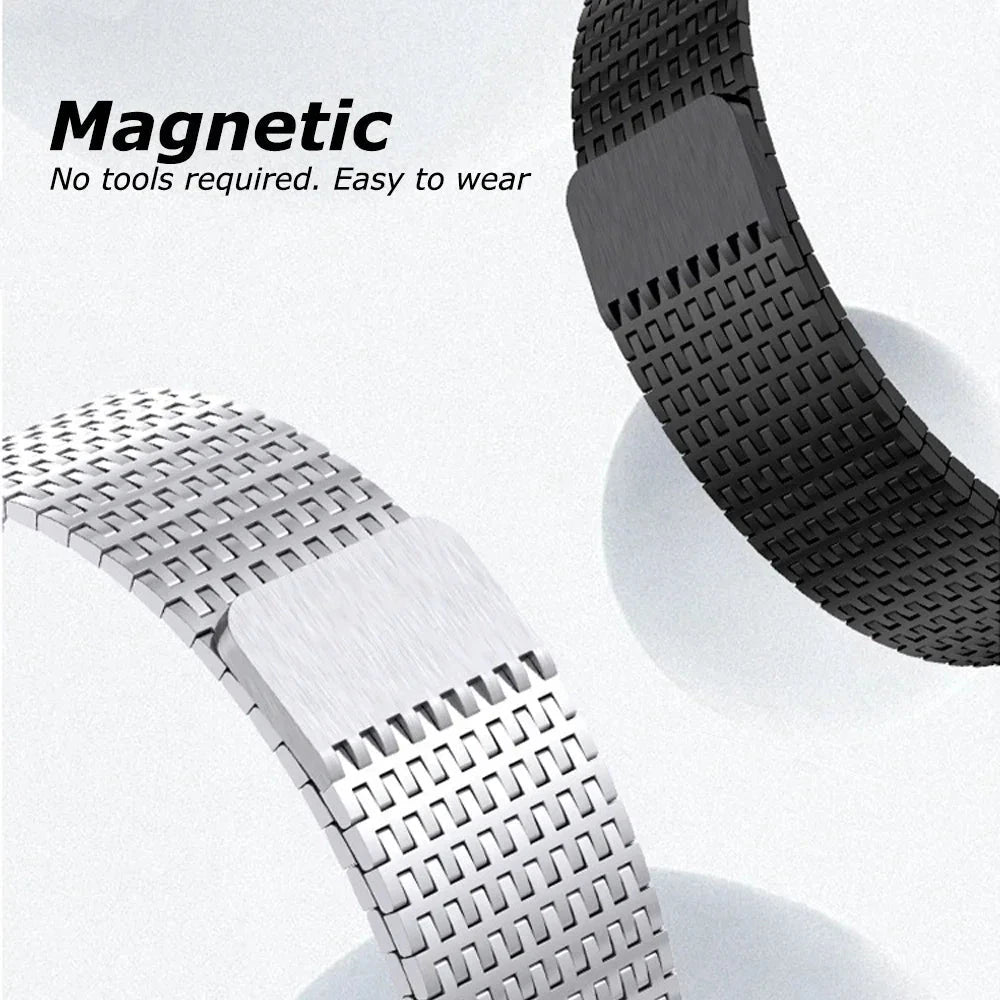 Magnetic Strap for Apple Watch, Luxury Design – Compatible with 40mm, 41mm, 42mm, 44mm, 45mm, 46mm, 49mm (Series 3, 4, 5, 6, 7, 8, 9, Ultra, SE) - Wearable Upgrades