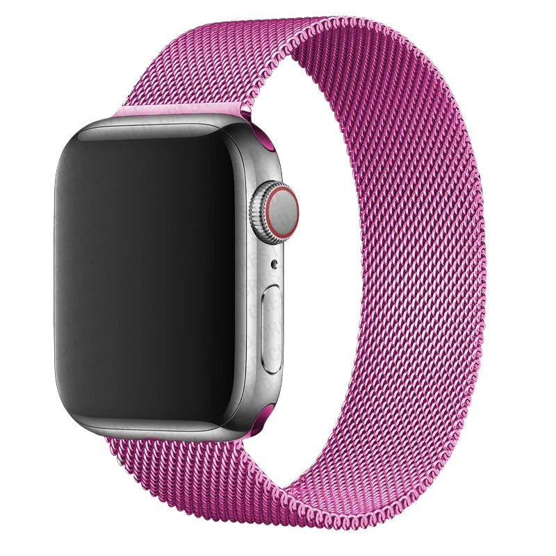 Milanese Loop Apple Watch Band with Magnetic Buckle – Adjustable Strap for Apple Watch Series 1, 2, 3 (38mm & 42mm) and Series 4, 5, 6, 7, 8, 9, SE, Ultra 2 (40mm, 41mm, 44mm, 45mm, 49mm) - Wearable Upgrades