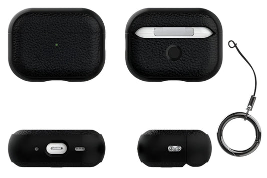 New Leather Patterned AirPods Case – Protective Cover for AirPods 4 & AirPods Pro 2 with Bluetooth Earphone Compatibility - Wearable Upgrades