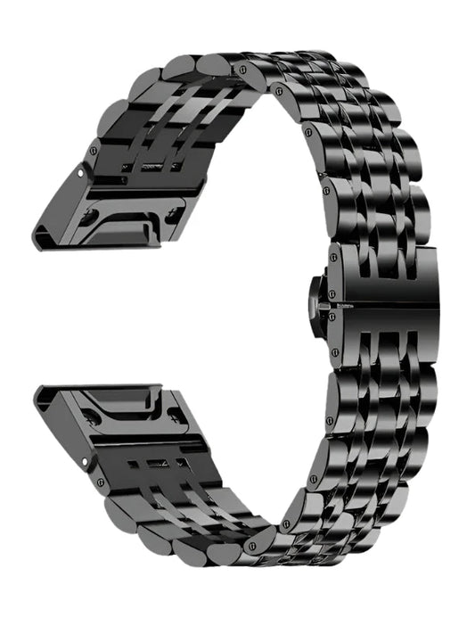 Quickfit Watch Metal Strap for Garmin – Stainless Steel Smartband, Compatible with Fenix 7S, 7X, 7, 6S, 6X, 6 Pro, 5X, 5, 5S, 935, 945, Enduro Gen2 (20mm, 22mm, 26mm) - Wearable Upgrades
