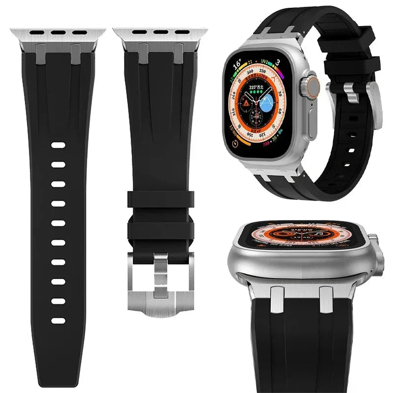 Silicone Strap for Apple Watch Band – Soft & Durable, Compatible with Ultra 2 (49mm & 46mm), Series 10, 9, 8, 7 (45mm & 41mm), and SE, 6, 5, 4 (44mm, 42mm & 40mm) - Wearable Upgrades