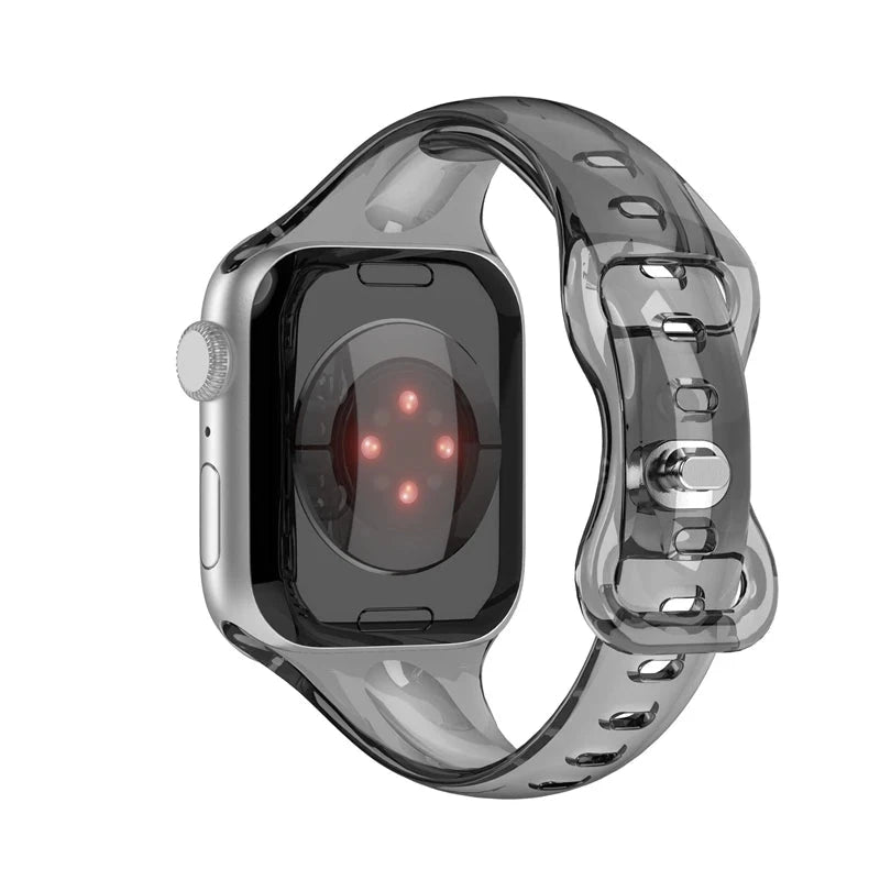 Slim Transparent Apple Watch Strap – Lightweight & Stylish, Compatible with 38mm & 42mm (Series 3, 4, 5) and 40mm, 41mm, 44mm & 45mm (Series 6, 7) - Wearable Upgrades