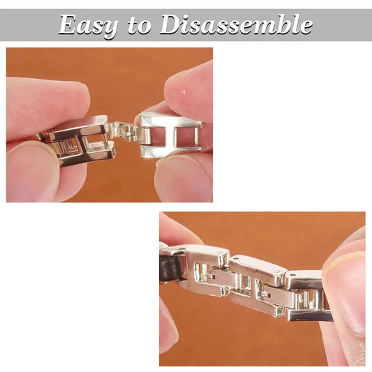 Stainless Steel Apple Watch Band with Metal Bracelet, Adjustable Strap for 49mm, 44mm, 42mm, 40mm, and 38mm (Compatible with Apple Watch Series Ultra, 8, 7, 6, 5, 4, 3, 2, 1, and SE) - Wearable Upgrades