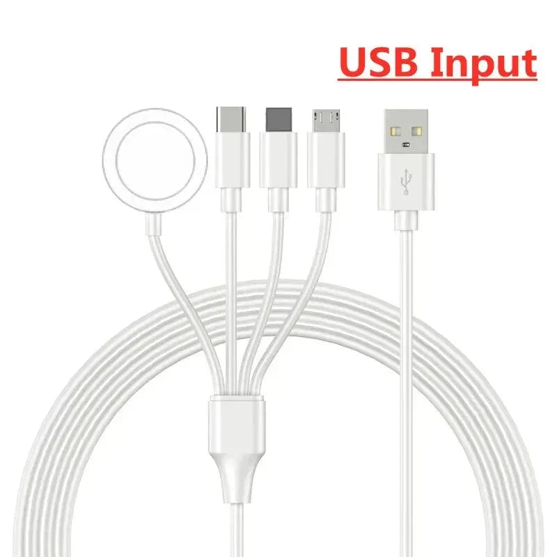 4-in-1 USB Type C PD Charging Cable with Magnetic Wireless Charger – Compatible with iPhone, Android, and Apple Watch (Series 1–9, Ultra, SE) - Wearable Upgrades 