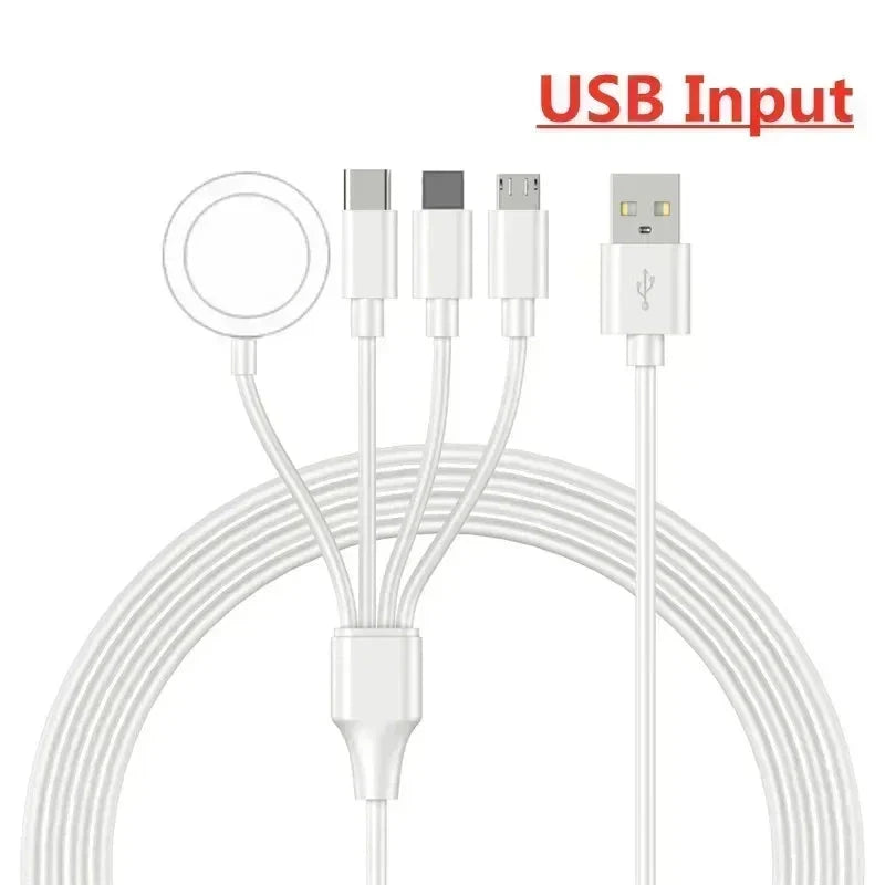 4-in-1 USB Type C PD Charging Cable with Magnetic Wireless Charger – Compatible with iPhone, Android, and Apple Watch (Series 1–9, Ultra, SE) - Wearable Upgrades 