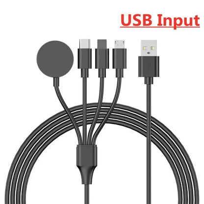 4-in-1 USB Type C PD Charging Cable with Magnetic Wireless Charger – Compatible with iPhone, Android, and Apple Watch (Series 1–9, Ultra, SE) - Wearable Upgrades 