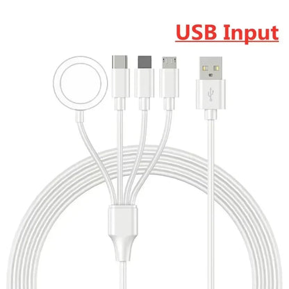 4-in-1 USB Type C PD Charging Cable with Magnetic Wireless Charger – Compatible with iPhone, Android, and Apple Watch (Series 1–9, Ultra, SE) - Wearable Upgrades 