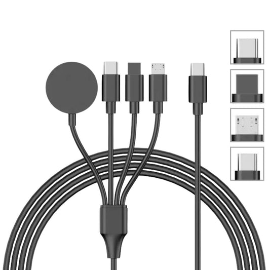 4-in-1 USB Type C PD Charging Cable with Magnetic Wireless Charger Compatible with iPhone, Android, Apple Watch (Series 1–9, SE, Ultra) - Wearable Upgrades 