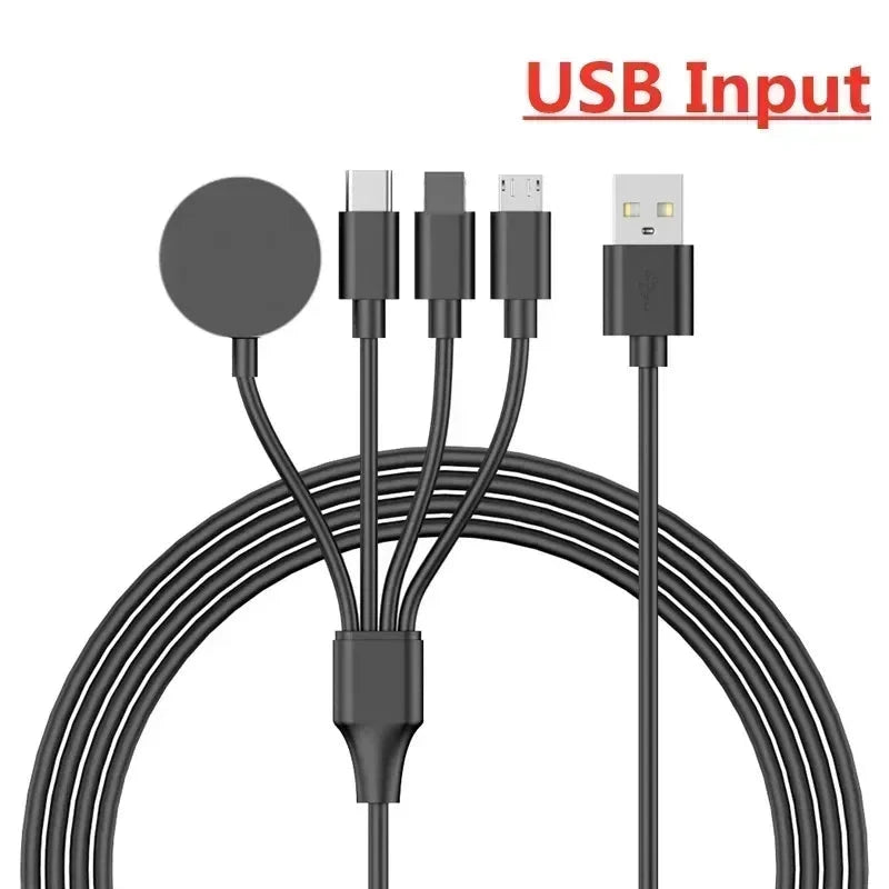 4-in-1 USB Type C PD Charging Cable with Magnetic Wireless Charger – Compatible with iPhone, Android, and Apple Watch (Series 1–9, Ultra, SE) - Wearable Upgrades 