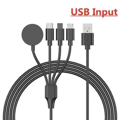 4-in-1 USB Type C PD Charging Cable with Magnetic Wireless Charger – Compatible with iPhone, Android, and Apple Watch (Series 1–9, Ultra, SE) - Wearable Upgrades 