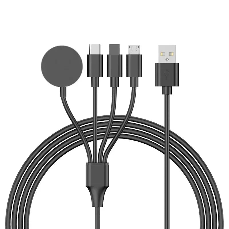 4-in-1 USB Type C PD Charging Cable with Magnetic Wireless Charger – Compatible with iPhone, Android, and Apple Watch (Series 1–9, Ultra, SE) - Wearable Upgrades 