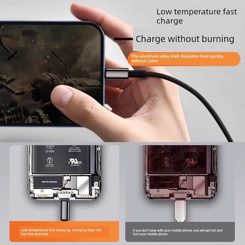 PD One Drag Three Neutral Multi-Head Data Cable – Compatible with Mercedes-Benz and BMW Devices (Micro USB, Type-C, Apple Lightning) - Wearable Upgrades 