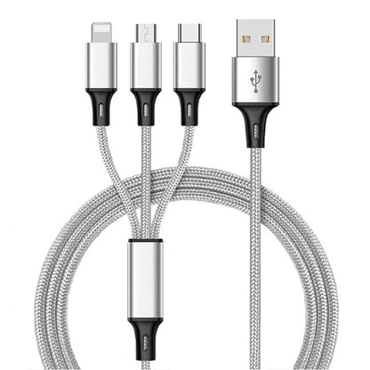 PD One Drag Three Neutral Multi-Head Data Cable – Compatible with Mercedes-Benz and BMW Devices (Micro USB, Type-C, Apple Lightning) - Wearable Upgrades 