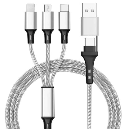 PD One Drag Three Neutral Multi-Head Data Cable – Compatible with Mercedes-Benz and BMW Devices (Micro USB, Type-C, Apple Lightning) - Wearable Upgrades 