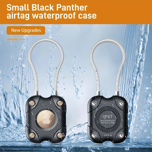 Secure Holder with Wire Cable for Apple AirTag – Waterproof AirTags Tracker Case for Keys, Luggage, and More - Wearable Upgrades 