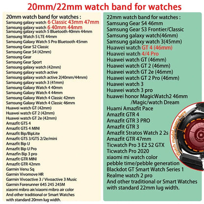 20mm & 22mm Silicone Band – Durable and Comfortable Design, Compatible with Samsung Galaxy Watch 5/6/4/3 (46mm & 42mm), Gear S3 Frontier/Sport, Huawei GT 2/2E, and More - Wearable Upgrades 
