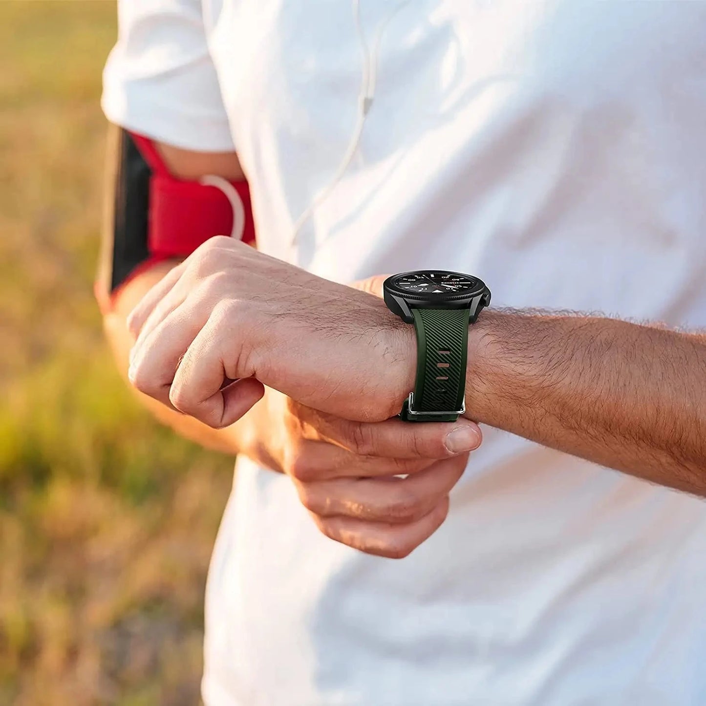 20mm & 22mm Silicone Band – Durable and Comfortable Design, Compatible with Samsung Galaxy Watch 5/6/4/3 (46mm & 42mm), Gear S3 Frontier/Sport, Huawei GT 2/2E, and More - Wearable Upgrades 