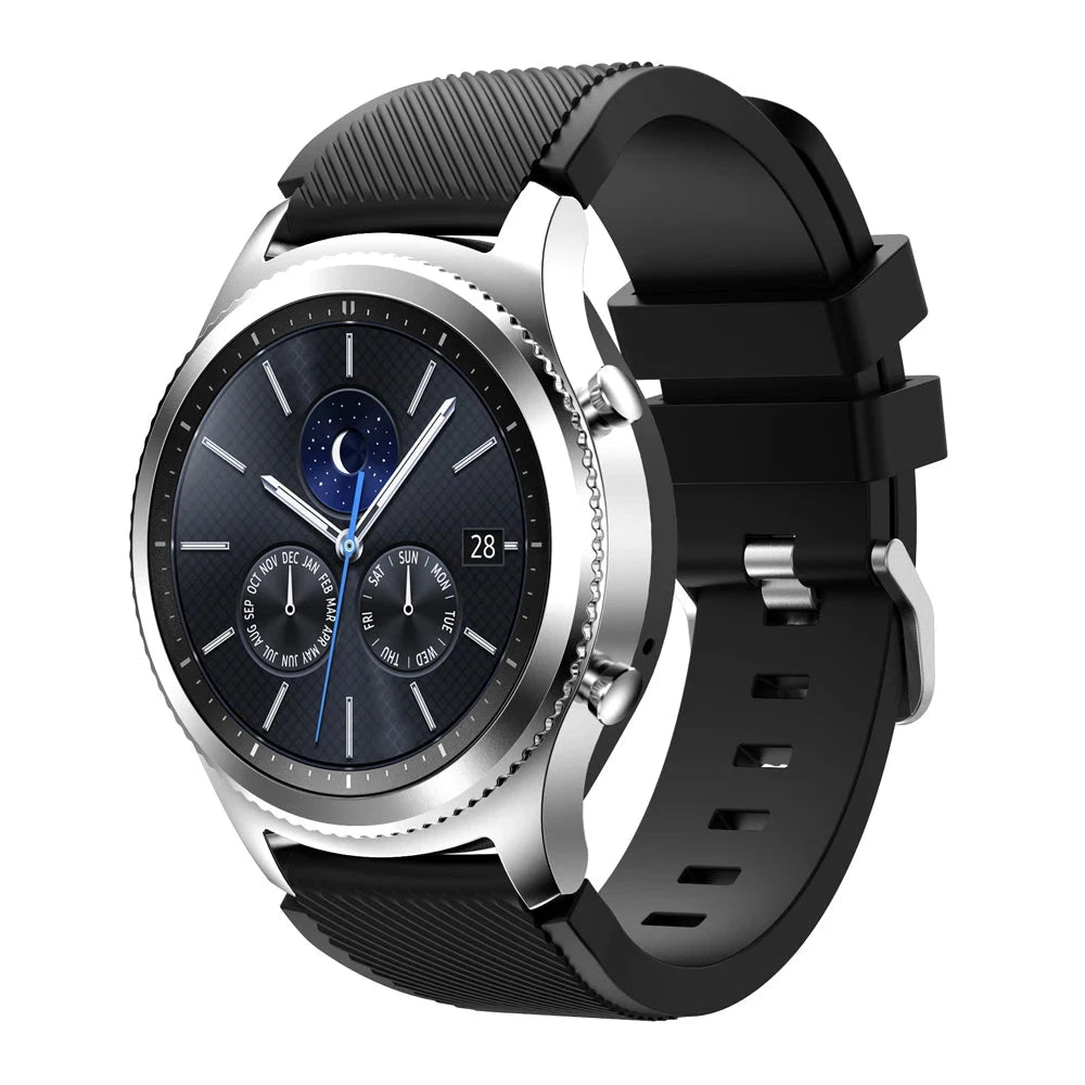 20mm & 22mm Silicone Band – Durable and Comfortable Design, Compatible with Samsung Galaxy Watch 5/6/4/3 (46mm & 42mm), Gear S3 Frontier/Sport, Huawei GT 2/2E, and More - Wearable Upgrades 