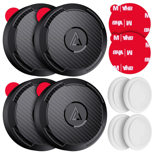 4-Pack Waterproof AirTag Cases with Adhesive Sticker – Compatible with Apple AirTags for Bike, Wallet, Drone, Camera, Car, and More - Wearable Upgrades 