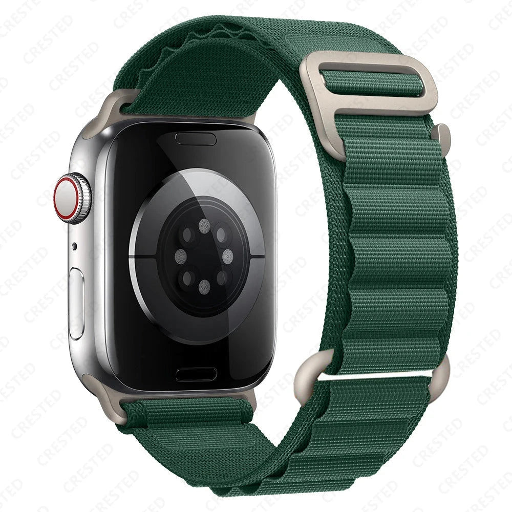 Alpine Nylon Loop Apple Watch Band with Titanium G-Hook – Compatible with 38mm, 40mm, 41mm, 42mm, 44mm, 45mm, 46mm & 49mm Apple Watches (Series 1–10, SE, Ultra) - Wearable Upgrades 