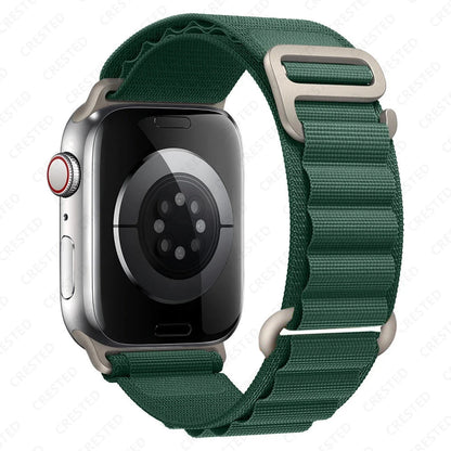 Alpine Nylon Loop Apple Watch Band with Titanium G-Hook – Compatible with 38mm, 40mm, 41mm, 42mm, 44mm, 45mm, 46mm & 49mm Apple Watches (Series 1–10, SE, Ultra) - Wearable Upgrades 